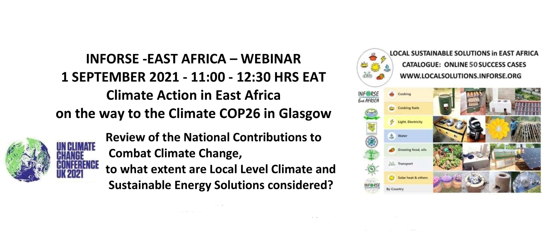 Climate Action INFORSE-East Africa event 1  September, 2021 Online