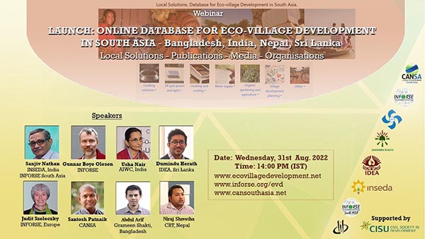 WEBINAR: Launch of Online Database of local climate Solutions for Eco-Village Development in South Asia