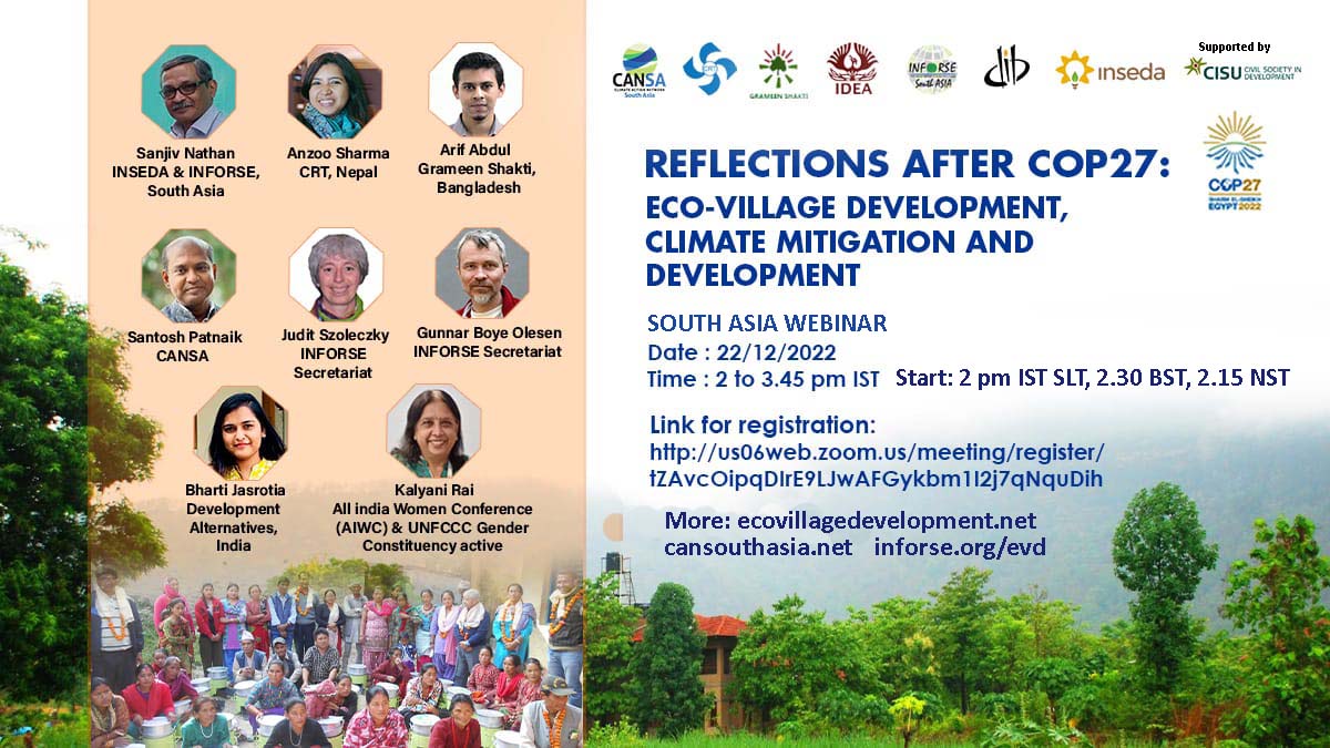 South Asia Webinar Dec 22, 2022 COP27  reflections
