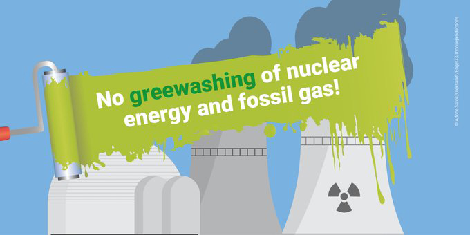 No greenwashing of nuclear and fossil gas letter to EU 15.11.2021