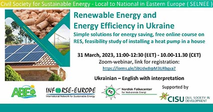 Webinar Renewable Energy and Energy Efficiency in Ukraine March 31 2023