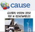 Join our Cause 100 % Renewables on facebook