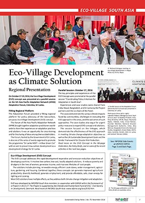 EVD Article in Sustainable Energy News November 2016