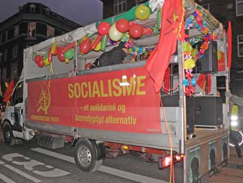Socialism - a sustainable solidaric alternative - Danish poster
