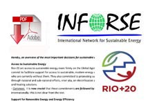 INFORSE opinion on Rio+20 - November 2012 - pdf file