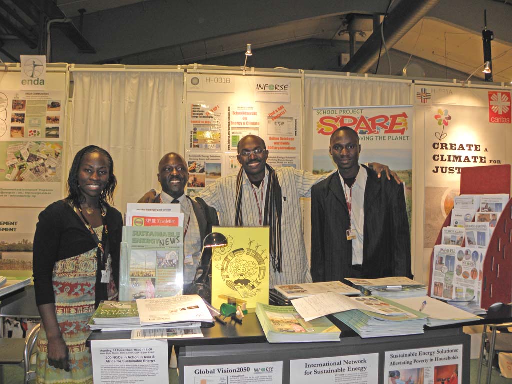Visitors from Africa at INFORSE exhibition at Bella center UNFCCC COP15