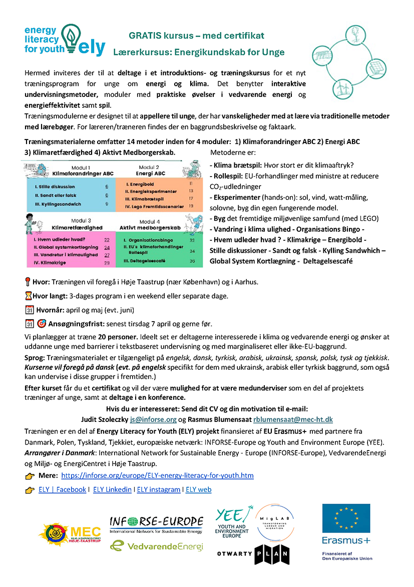 ELY ToT Call in Denmark
