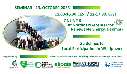Seminar on Guidelines for Local Participation in Windpower October 13 2026