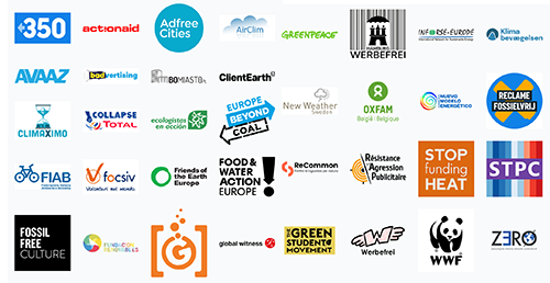 Organisations joimimg the Ban Fossil Fuel Advertising